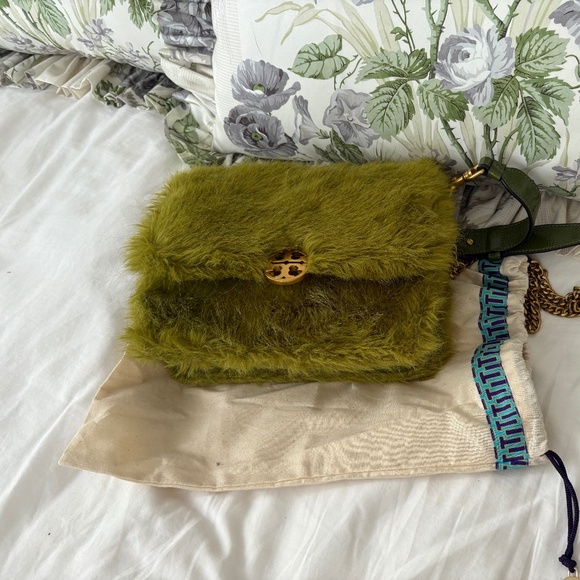 VINTAGE RARE Faux Fur Tory Burch Convertible Crossbody - Picture 12 of 12